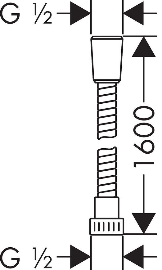 Шланг для душа HANSGROHE METAFLEX 28266000 160 см хром - 28266000