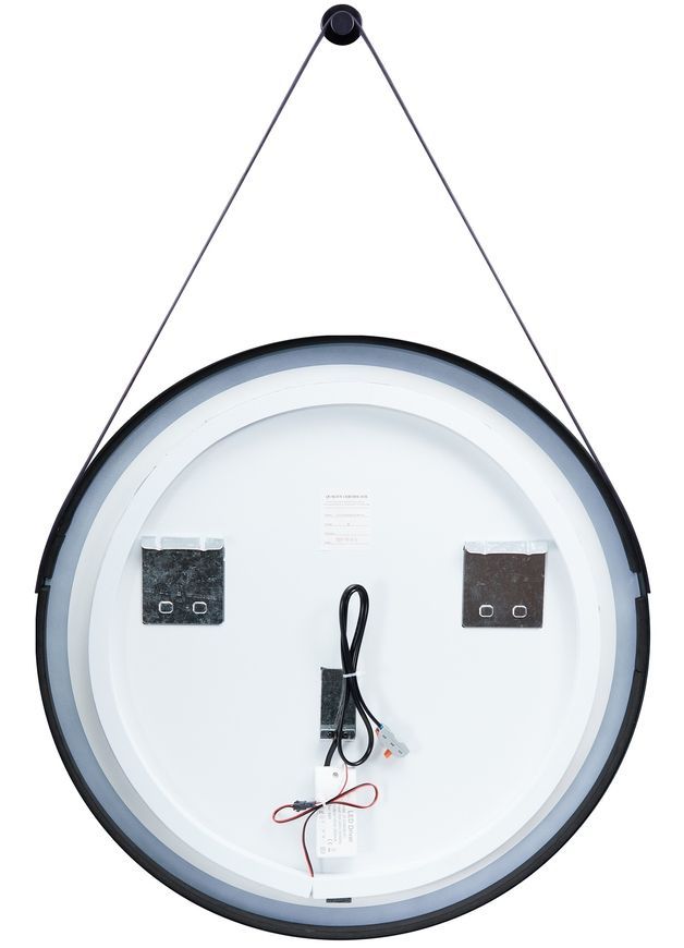 Дзеркало QTAP Robin кругле R600 мм Black з LED-підсвічуванням, без вимикача QT13786502B