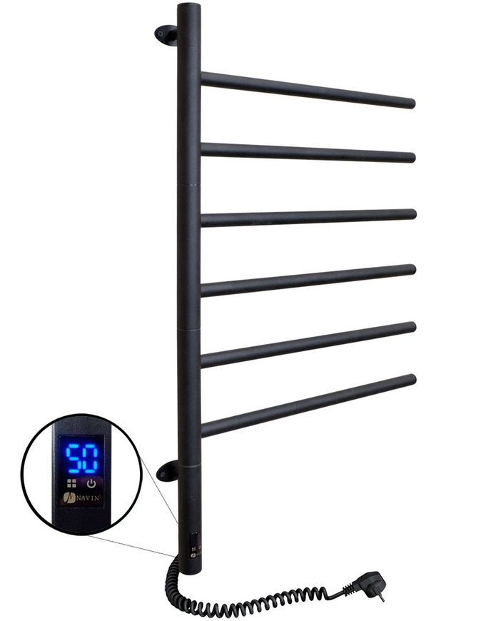 Рушникосушарка електрична NAVIN Arabesque Sensor 480х800 поворотна 12-223033-4880 чорний муар - 12-223033-4880