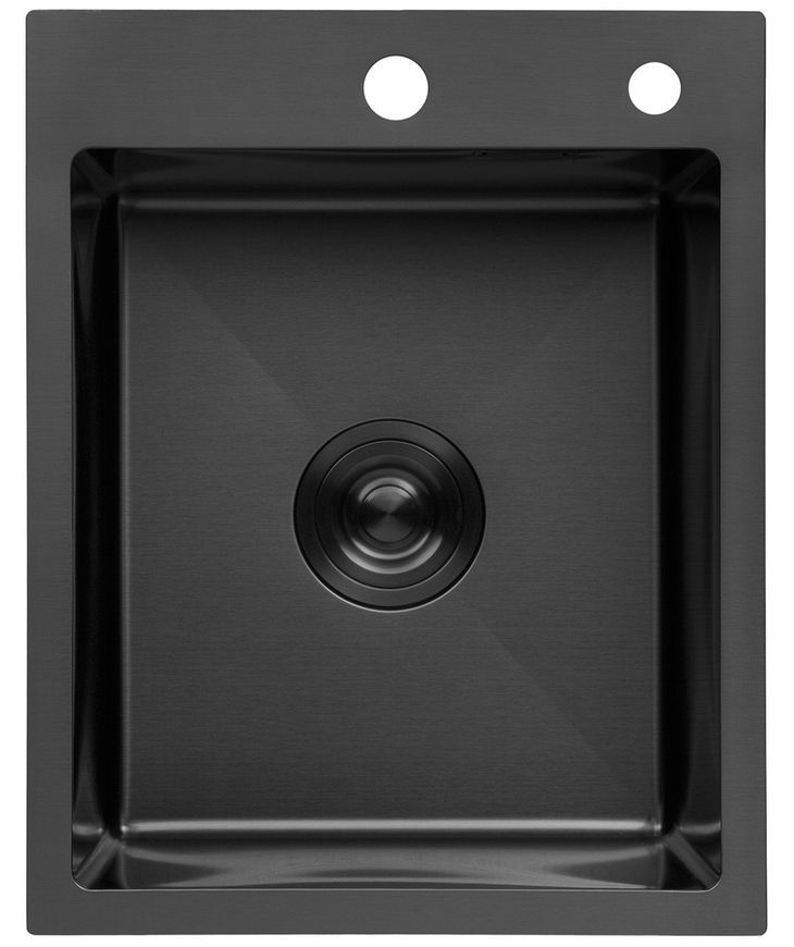 Кухонна мийка Kroner KRP PVD Schwarze-4050HM 3,0/1,0 мм графіт CV035374 - PVD Schwarze-4050HM