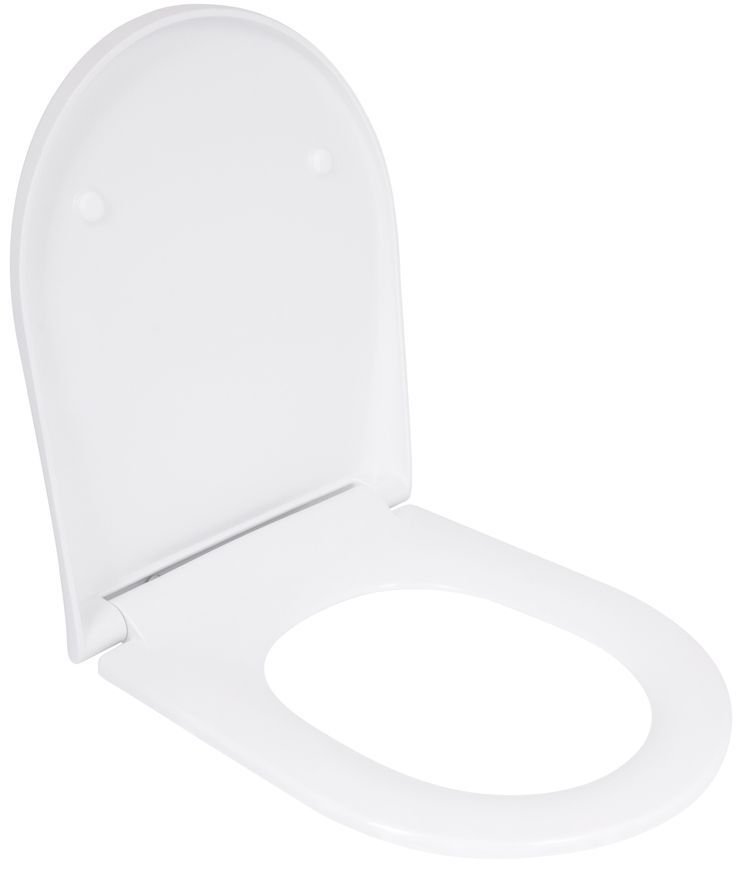 Сидіння для унітазу Qtap 427x363x60 мм з мікроліфтом Slim Duroplast, MagLock QTSC179W48915 - QTSC179W48915