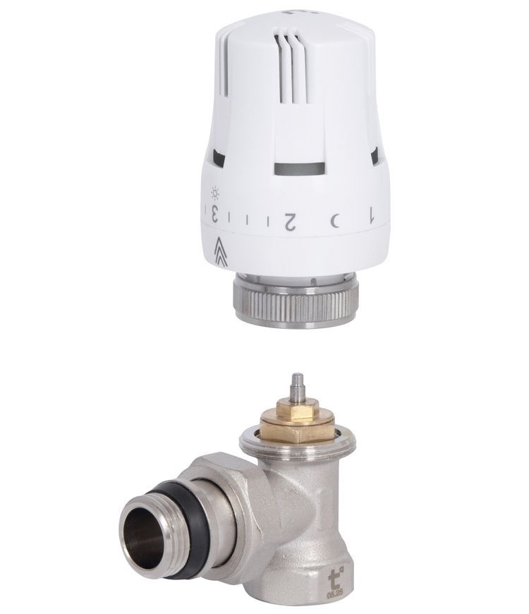Термостатический набор для радиатора Thermo Alliance Standart 1/2" угловой TAS352W15
