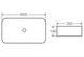 Раковина Qtap Tern 605x350x140 White накладная прямоугольная QT17112270WN - QT17112270WN - 2
