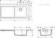 Кухонная мойка HANSGROHE S514-F450 1050х510 крыло слева Concretegrey серый бетон 43314380 - 43314380 - 2