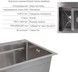 Кухонная мойка интегрированная Lidz Handmade H7545 Brushed Steel 3,0/1,0 мм + измельчитель пищевых отходов LIDZBLA470500000 H754552533 - H754552533 - 5
