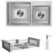 Кухонна мийка LIDZ Handmade H7843 Brushed Steel двійна 3,0/1,0 дозатор, корзина LDH7843BRU3538747525 - LDH7843BRU3538747525 - 1