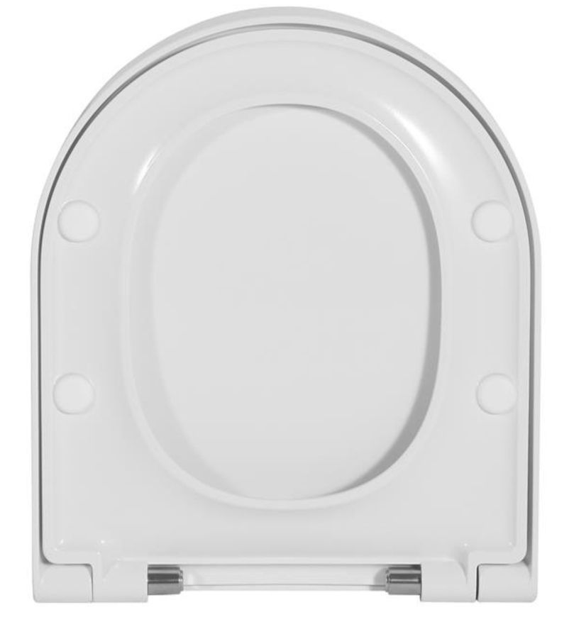 Сидіння для унітазу Qtap 430x363x60 мм з мікроліфтом Slim Duroplast, MagLock QTSC179W48915 - QTSC179W48915