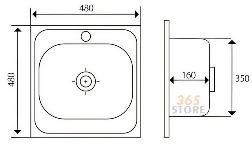 Кухонна мийка IMPERIAL 4848 Micro Decor 0,6 мм (IMP484806DEC) - IMP484806DEC