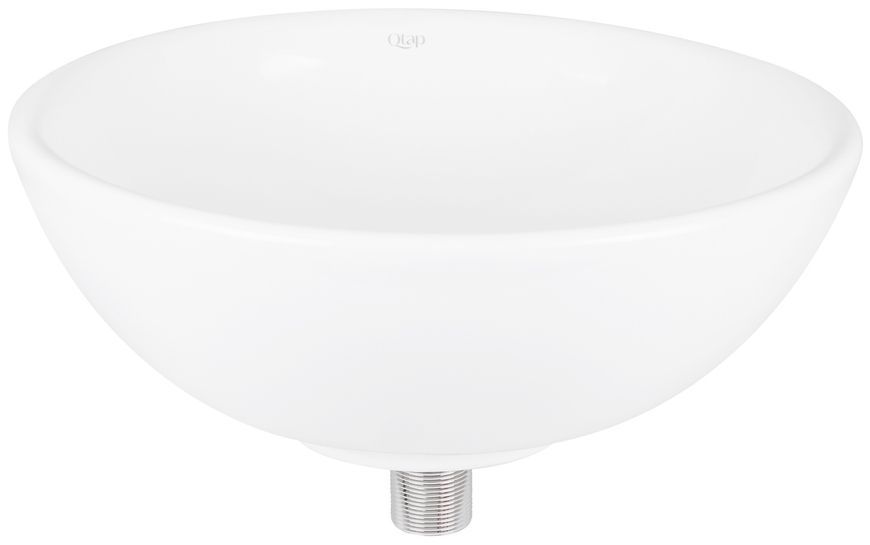 Раковина-чаша накладна QTAP Owl 400х400х160 White з донним клапаном QT1911K53W - QT1911K53W