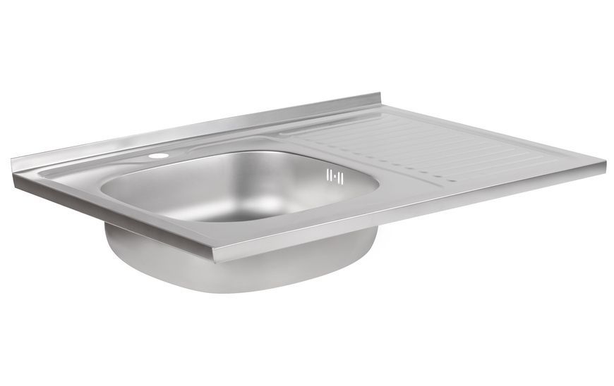 Мойка для кухни накладная Brinex 6080-L Satin 0,6 мм BRIN6080LSAT06 - BRIN6080LSAT06