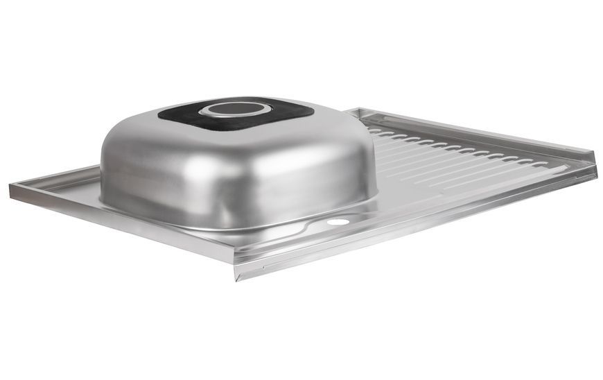 Мойка для кухни накладная Brinex 6080-L Satin 0,6 мм BRIN6080LSAT06 - BRIN6080LSAT06