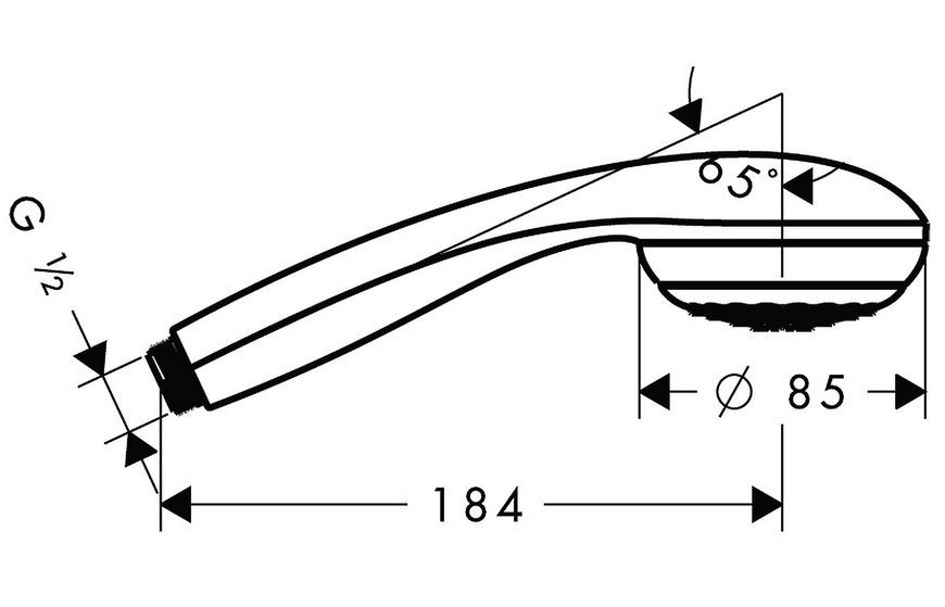 Ручной душ HANSGROHE Crometta 85 Mono 28585000 хром - 28585000