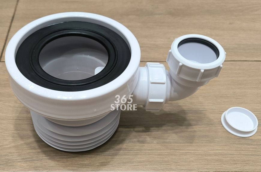 Канализационное подключение короткое McALPINE 97-107/110 мм с отводом 40 мм WC-CON1D