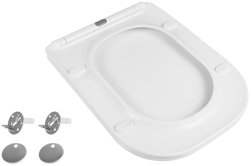 Сидіння для унітаза QTAP Nando з мікроліфтом Slim QT12991222AW - QT12991222AW