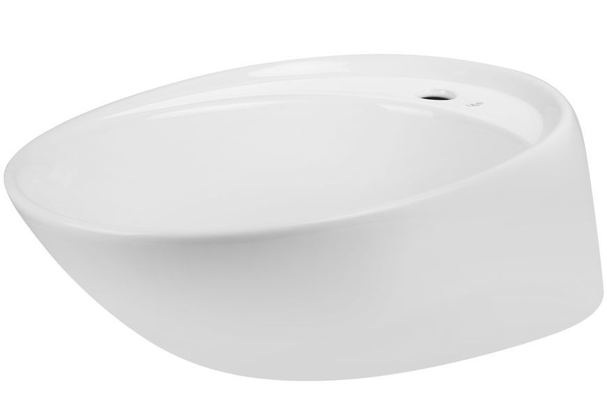 Раковина-чаша QTAP Scorpio 590х380х190 White с донным клапаном QT14111037W - QT14111037W