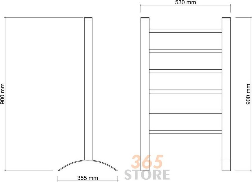 Полотенцесушитель электрический Q-TAP Arvin 32706 SIL - QTARVSIL32706