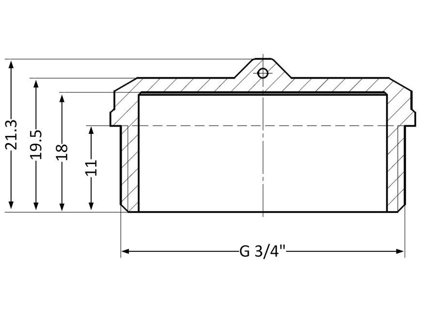 Заглушка латунна Thermo Alliance Standart 3/4" ЗР SD40320