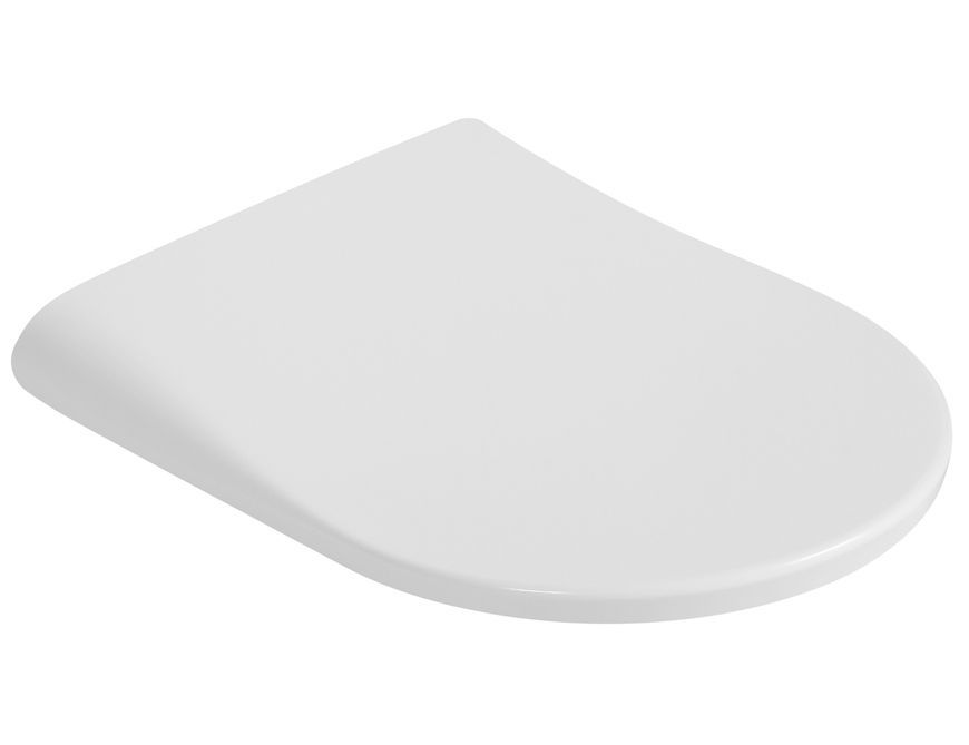 Сидіння для унітазу Qtap 430x363x60 мм з мікроліфтом Slim Duroplast, MagLock QTSC179W48915 - QTSC179W48915