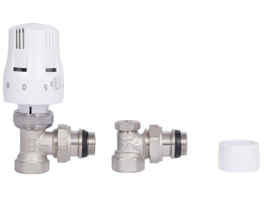 Термостатический набор для радиатора Thermo Alliance Standart 1/2" угловой TAS352W15
