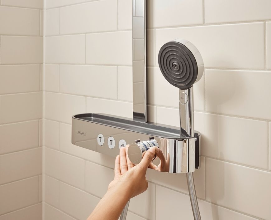 Душевая система HANSGROHE Pulsify S Showerpipe 260 2jet EcoSmart с термостатом Chrome 24241000 хром - 24241000