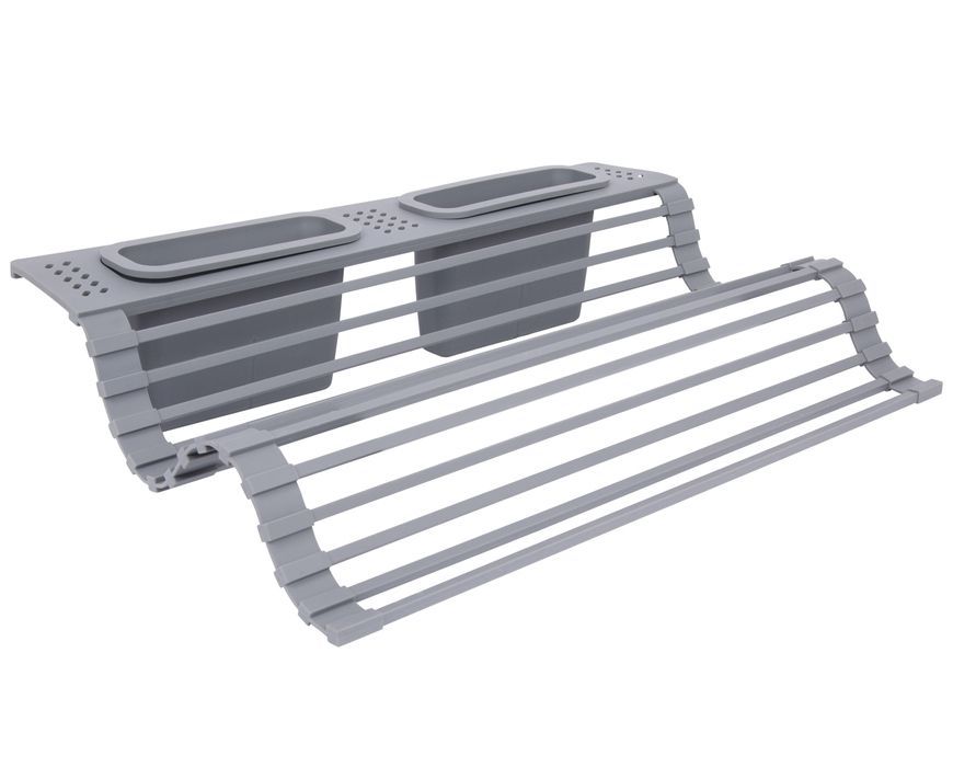 Сушарка для посуду на кухонну мийку зі знімними кошиками Lidz Acsis LA07 Gray 428х355 мм LDACSLA07GRA49778