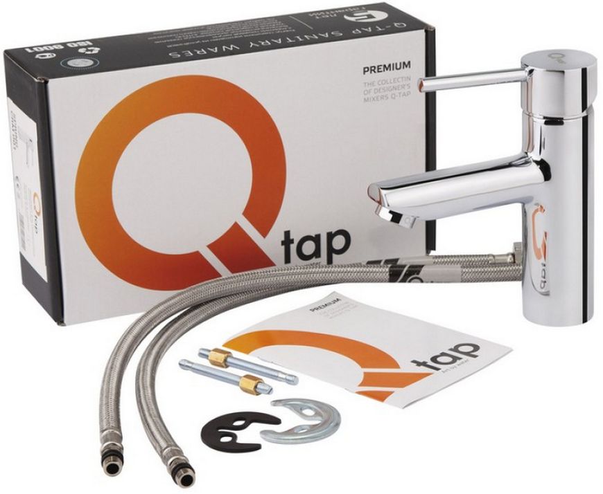 Набір змішувачів QTAP 2 в 1: змішувач для умивальника та кухні з підключенням фільтрованої води хром QTSPRCRM00145468