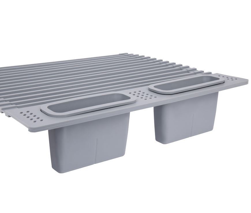 Сушарка для посуду на кухонну мийку зі знімними кошиками Lidz Acsis LA07 Gray 428х355 мм LDACSLA07GRA49778