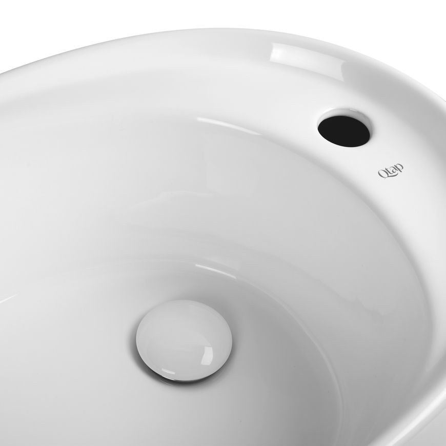 Раковина-чаша QTAP Scorpio 590х380х190 White с донным клапаном QT14111037W - QT14111037W