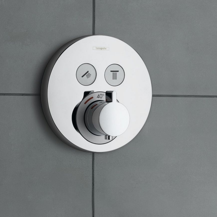 Термостат скрытого монтажа HANSGROHE ShowerSelect S на 2 функции Chrome 15743000 хром - 15743000