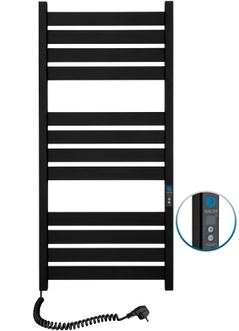 Полотенцесушитель электрический NAVIN Largo 500х1200 Digital таймер регулятор левый 12-244152-5012 черный муар - 12-244152-5012