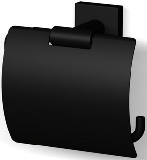 Тримач для туалетного паперу з кришкою Imprese Bilovec чорний матовий 142255B