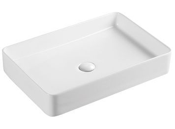 Раковина Qtap Tern 600x405x110 White накладна прямокутна з донним клапаном QT17112174W - QT17112174W