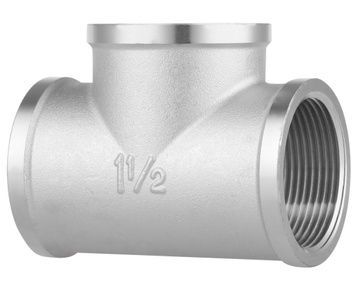 Тройник латунный Thermo Alliance Forte 1 1/2"ВРх1 1/2"ВРх1 1/2"ВР равнопроходной никелированный SF36140