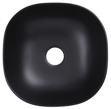 Раковина-чаша Qtap Kolibri накладна квадратна 415x415x150 Matt black QT10112144MBMBN - QT10112144MBMBN