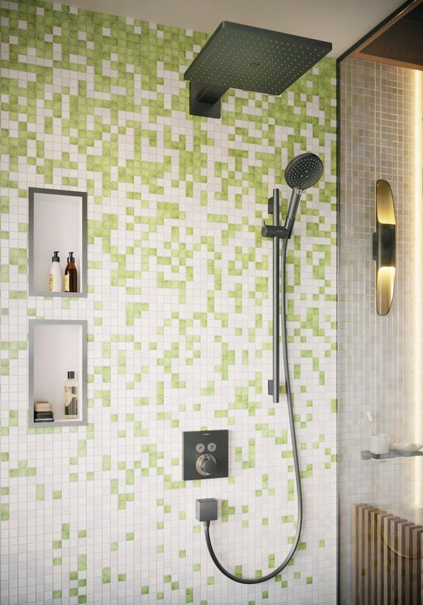 Шлангове підключення HANSGROHE FixFit з зворотним клапаном Brushed Black Chrome 26455340 чорний хром - 26455340