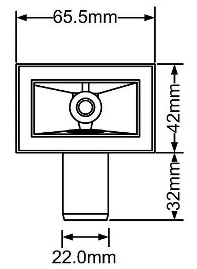 Перелив прямокутний для кухонної мийки McALPINE чорний 65,5х42 мм HC-O/F-RECT