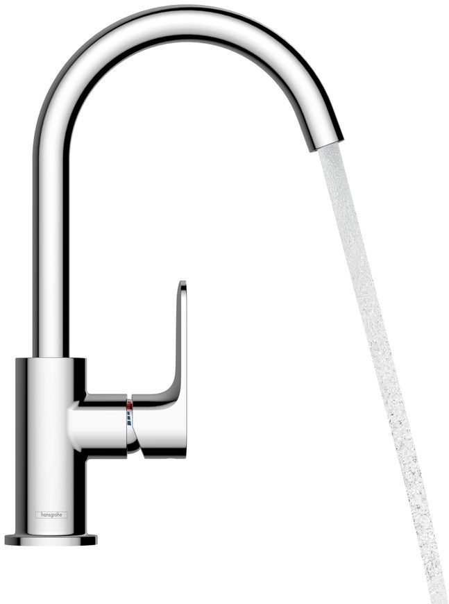 Змішувач для раковини HANSGROHE Rebris S 210 поворотний хром 72536000 з донним клапаном - 72536000