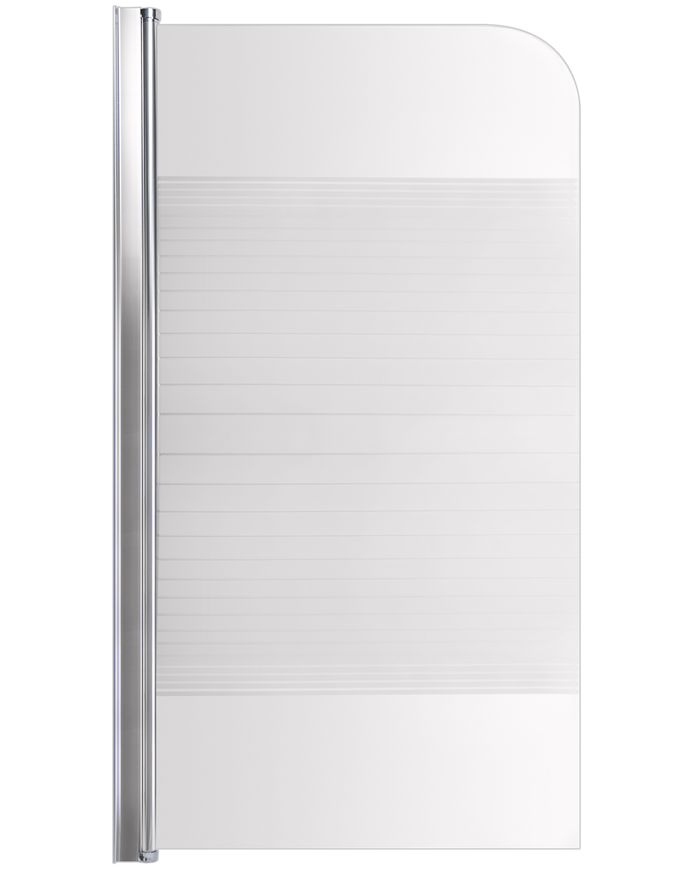 Шторка стеклянная (перегородка) для ванны LIDZ BRAMA 80x150L, стекло Linie 6 мм, распашная, левая - LBSS80150LCRML