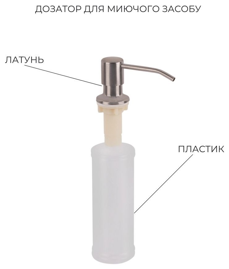 Кухонная мойка Lidz Handmade H6350L Brushed Steel 3,0/1,0 дозатор, корзина LDH6350BRUL4558847521 - LDH6350BRUL4558847521