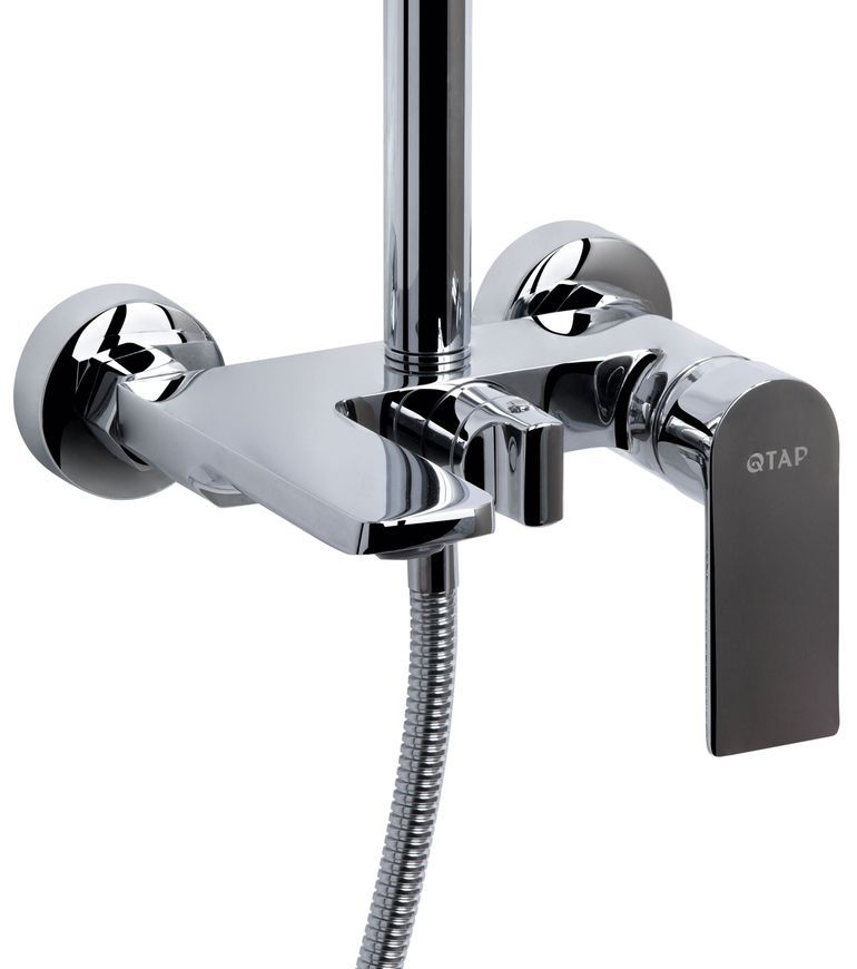 Душова система Qtap Aries на три споживача (з виливом) Chrome QTARI111CRM45560 - QTARI111CRM45560