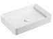 Раковина Qtap Tern 600x405x110 White накладна прямокутна з донним клапаном QT17112174W - QT17112174W - 1