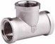 Трійник латунний SD Forte 1 1/2"ВРх1 1/2"ВРх1 1/2"ВР рівнопрохідний нікельований SF36140