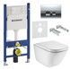 Инсталляция GEBERIT Duofix с глянцевой панелью DELTA 50 и унитазом ROCA GAP Rimless - A34H47C000+458.126.00.1+115.135.21.1 - 1