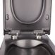 Унитаз подвесной QTAP Tern безободковый черный с сиденьем Soft-close QT1733052ERMB - QT1733052ERMB - 5