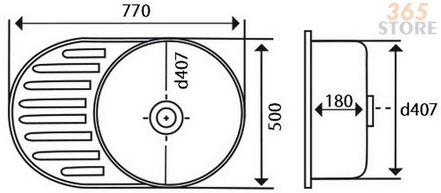 Кухонна мийка IMPERIAL 7750 Decor 0,6 мм (IMP775006DEC) - IMP775006DEC