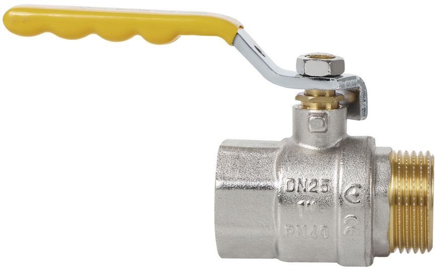 Кран шаровой SD Plus 1" ВН для газа (рычаг) латунь SD605NG25PN40