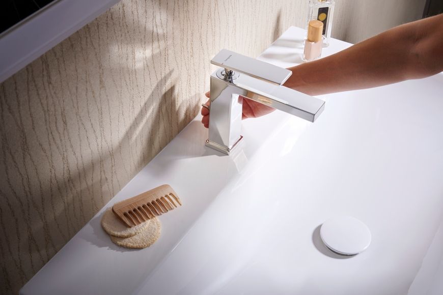 Змішувач для раковини HANSGROHE Tecturis E 110 EcoSmart+ Chrome 73010000 хром з донним клапаном - 73010000