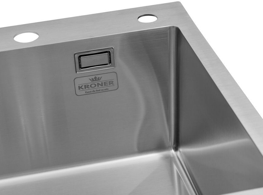 Кухонна мийка Kroner KRP Geb&uuml;rstet 7849RHM 3,0/1,0 мм CV025276 Geburstet-7849RHM - Geburstet-7849RHM