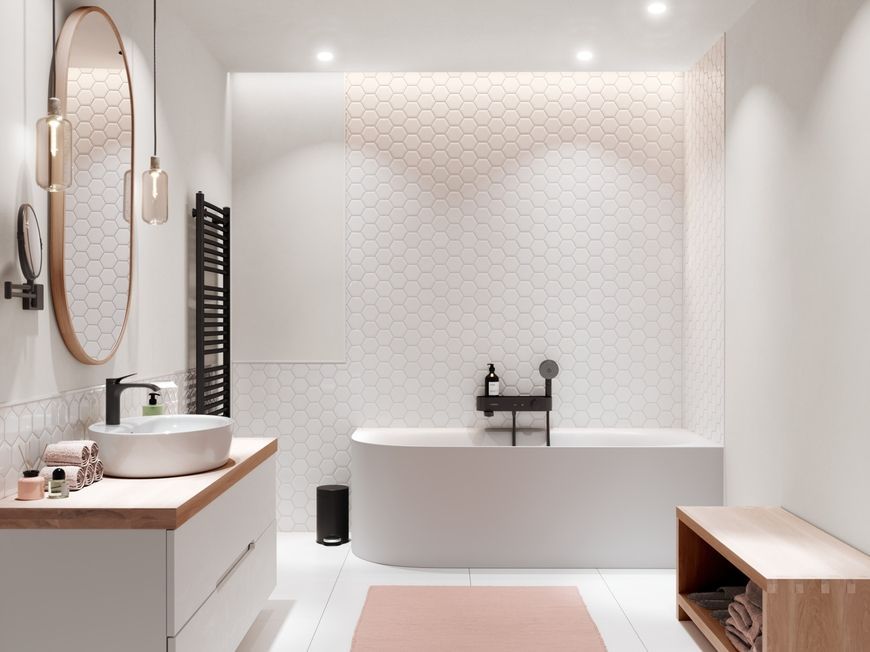Змішувач термостатичний для ванни HANSGROHE ShowerTablet Select 400 Matt Black 24340670 чорний матовий - 24340670