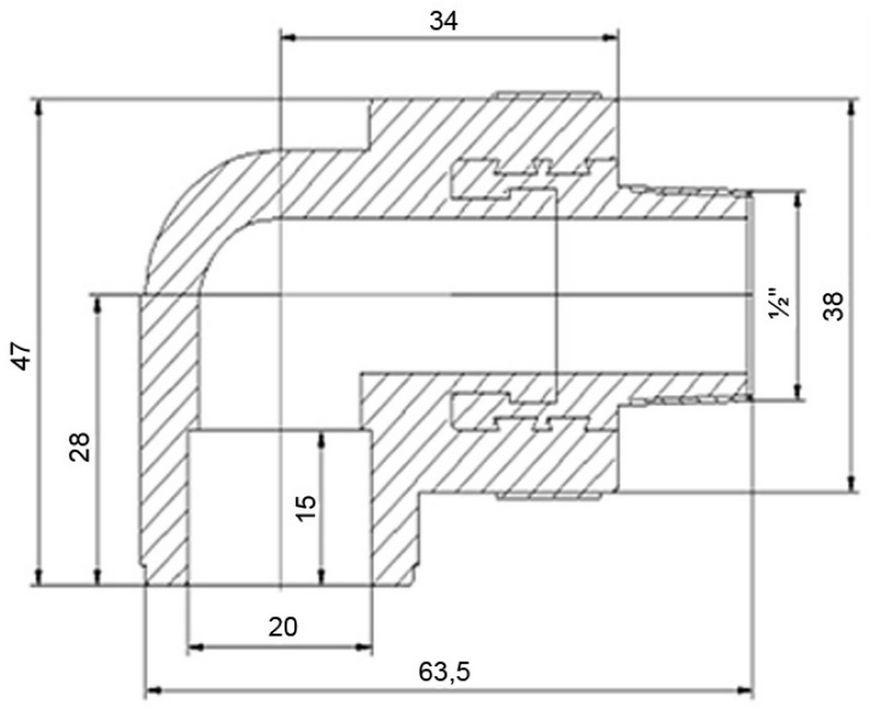 Уголок PPR BLUE OCEAN 20х1/2", 90&deg; НР BOET902001XXX - BOET902001XXX